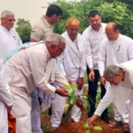 Health camp organized under Mera Bharat Swasth Bharat Abhiyan and tree plantation done