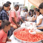 Helpage Orphans fed 2,500 people free watermelon