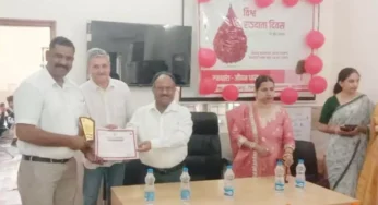 Faridabad News : विश्व रक्तदाता दिवस के उपलक्ष्य में संस्थाओं को किया सम्मानित