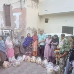 Lions Club distributed ration to more than 45 families during monthly ration distribution