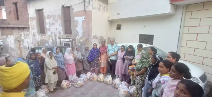 Lions Club distributed ration to more than 45 families during monthly ration distribution