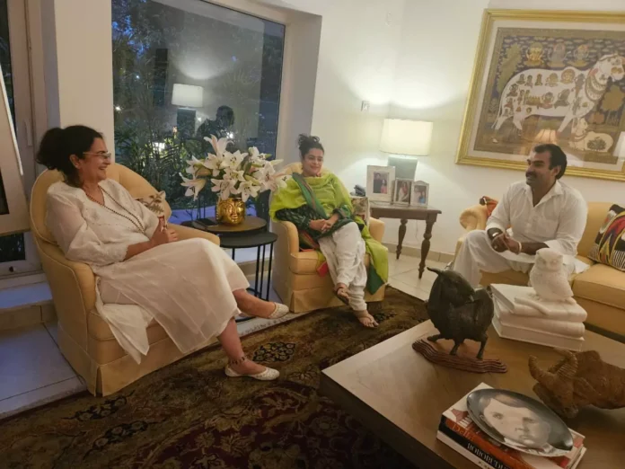 Mohit Chaudhary met Rajya Sabha MP Kiran Chaudhary and Cabinet Minister Shruti Chaudhary