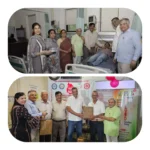 On the occasion of World Blood Donor Day, 74 people donated blood at Dhawan Hospital in the scorching heat