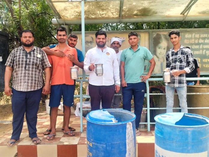 People's thirst was quenched by setting up a sweet water stall