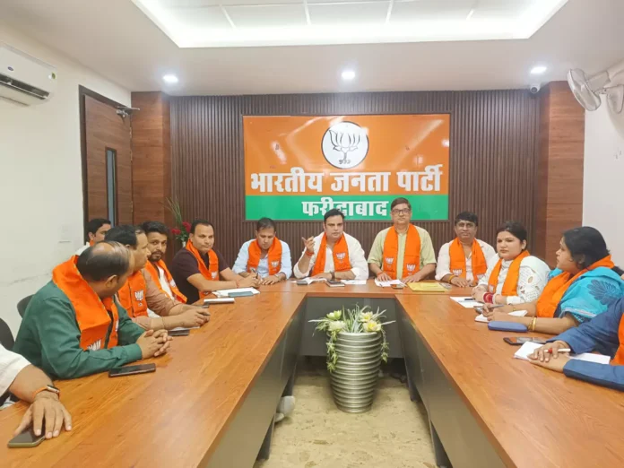Faridabad News : जनकल्याण और संगठन की मजबूती है भाजपा की असली पहचान : पंकज पूजन रामपाल