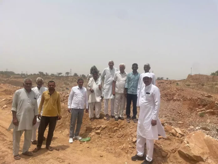 Villagers started protesting against illegal mining in Gudana village