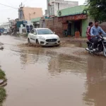 Jind News : उचाना कलां के बनभौरी रोड पर भरा पानी