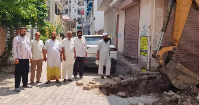 Work on laying rainwater drainage pipeline started in ward number 7
