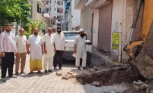 Work on laying rainwater drainage pipeline started in ward number 7