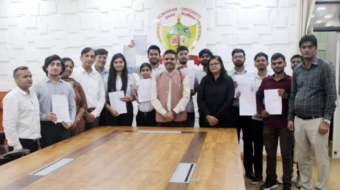 11 students of Gurugram University got jobs with annual package of Rs 6 lakh each