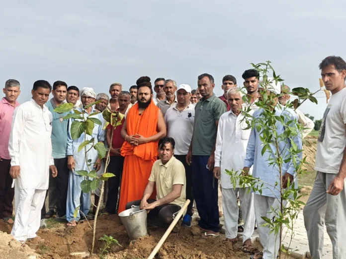 150 saplings planted in the village under the campaign 'One tree in the name of mother'