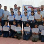 Aastha School became the winner in the block level yoga competition