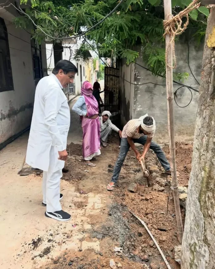 Faridabad News : तिगांव अधाना ग्राम पंचायत में विकास कार्यो की बही ब्यार : वेद प्रकाश अधाना