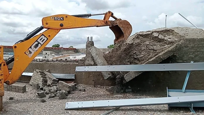 DTP's action was taken against the construction of illegal warehouse, marriage palace and 30 meter green belt