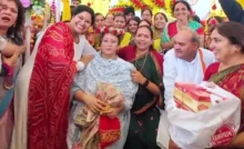 Festive atmosphere created by the presentation of songs and dances in Teej festival