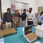 Glasses distributed to 260 people under the Ujjwal Drishti Abhiyan in Jhojhu Kalan