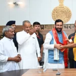 International runner Ramkishan Sharma felicitated CM