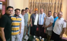 MLA Laxman Yadav welcomed the newly elected head of Saini Sabha