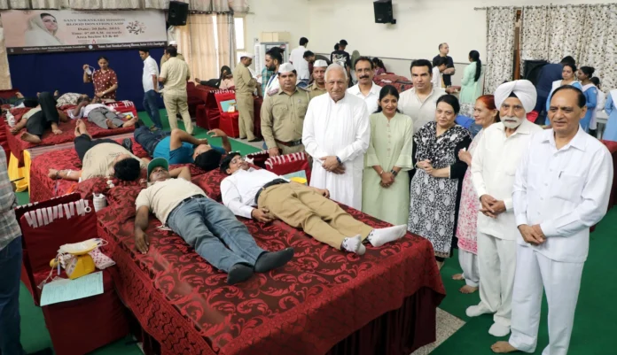 Nirankari devotees in Chandigarh voluntarily donated 272 units