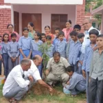 Plantation under the campaign One tree in the name of mother in village Jevali school