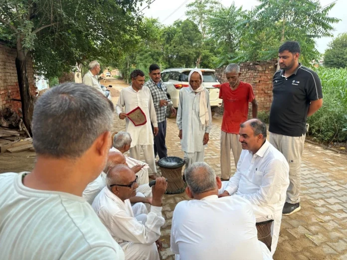 Rally convenor Umesh Patuwas invited for a development rally in the rural area