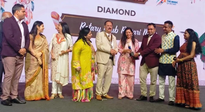Rotary Club of Rewari honoured with Main Diamond Award