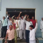 Villagers expressing anger against the department over electricity problem in village Hadodi