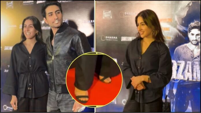हील्स ने बीच रेड कार्पेट पर दिया धोखा, लेकिन Sara Ali Khan ने संभाला मूड! फिर पैप्स ने बोल दी ये बात