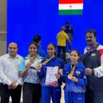 13-year-old Arya from Sounda brought laurels to her name by winning silver medal in International Batumi Wushu Competition