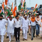 Bawal painted in the colours of the tricolour, BJP took out a tricolour yatra