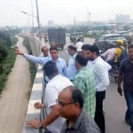 Commissioner Pradeep Dahiya visited the low-lying areas to get permanent relief from waterlogging in Gurugram