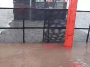 फरीदाबाद में भाजपा के राज्यस्तरीय विभाजन विभीषिका दिवस कार्यक्रम स्थल पर पानी भरा
