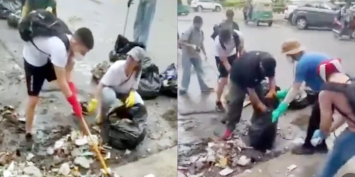Foreigners cleaned the garbage in Gurugram, said everyone should understand their responsibility