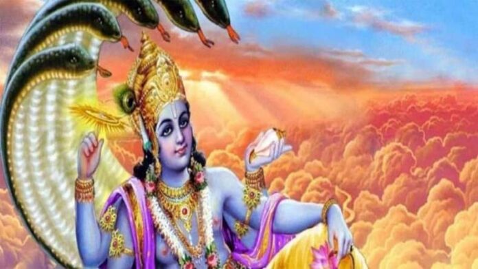 Lord Vishnu and Devaguru Brihaspati
