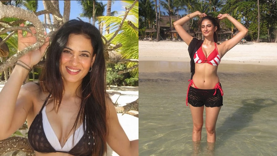 Shweta Tiwari in Black Bikini Look