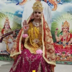 A Chaitanya Devi tableau was organized in Kadma during the Navratri festival.