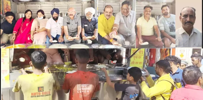 A community meal (bhandara) was organized during Navratri with the blessings of Goddess Durga.