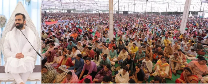 A large crowd attended the Nirankari Satsang gathering; Nirankari Rajpita Rameet Ji stated that God is not a subject for speculation, but rather a reality to be attained.