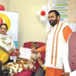 Blood donation by the volunteers of B.T.C. Bhanu under the 'Healthy Women, Empowered Families' campaign.