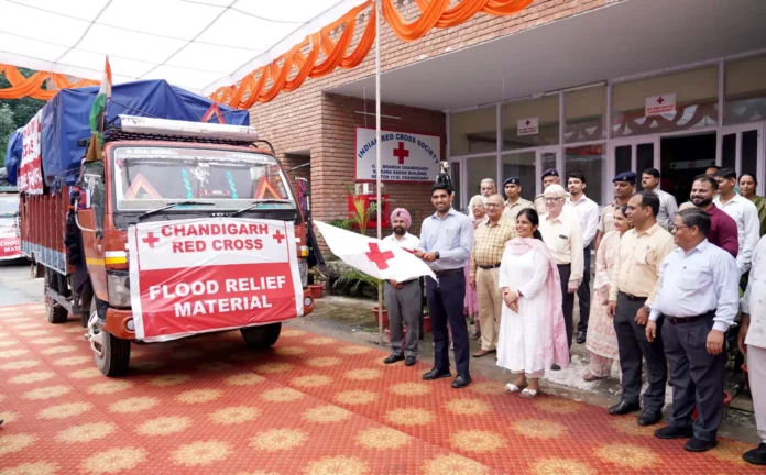 Indian Red Cross Society dispatches relief material to flood-hit Punjab
