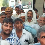 Only 1400 bags of grain arrived at the collection centers in the 14 villages; angry farmers protested loudly.