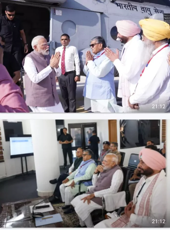 Punjab Governor and Administrator Chandigarh Gulab Chand Kataria welcomed Honorable Prime Minister Narendra Modi on his arrival in Punjab