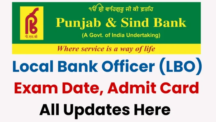 Punjab and Sind Bank has released admit cards for its LBO position; download them today.
