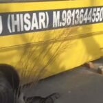 Hisar News: हिसार में बच्चों से भरी बस सड़क में धंसी