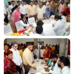 The municipal corporation organized a safety awareness camp for sanitation workers.