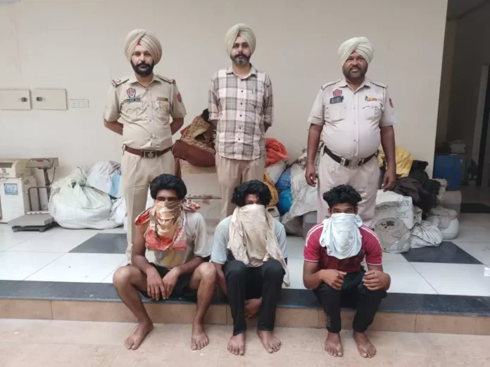 Zirakpur police have solved three theft cases and arrested five suspects.