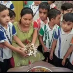 Ganesh Visarjan : मोतीलाल स्कूल की प्राथमिक विभाग में पर्यावरण संग गणेश विसर्जन