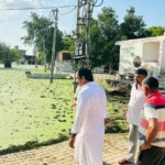 Bhiwani News : गांव सागवन में जलभराव की समस्या का जायजा लेने पहुंचे युवा भाजपा नेता मोहित चौधरी