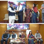 A grand farewell ceremony was organised at Punjab Raj Bhawan to bid farewell to three senior officers and all three officers were honoured.