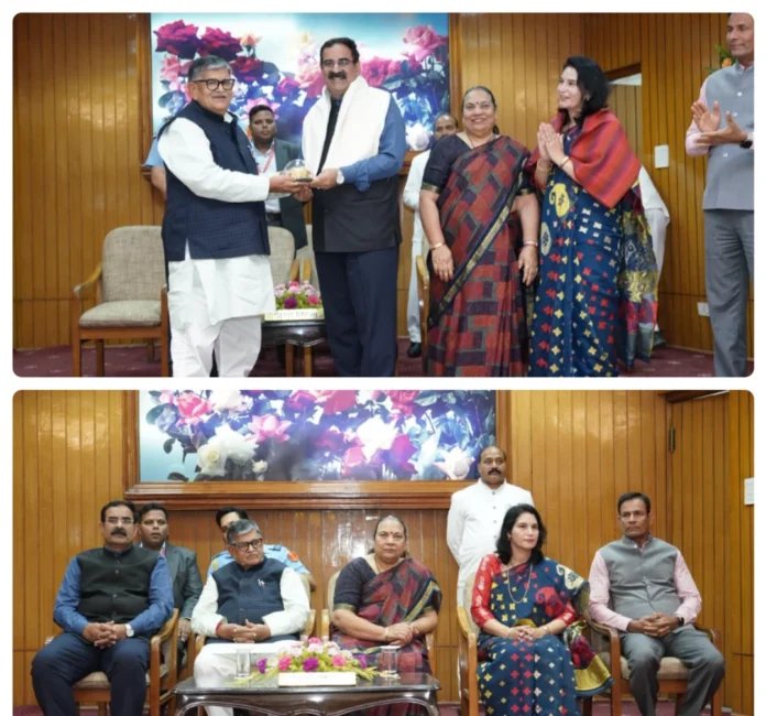 A grand farewell ceremony was organised at Punjab Raj Bhawan to bid farewell to three senior officers and all three officers were honoured.